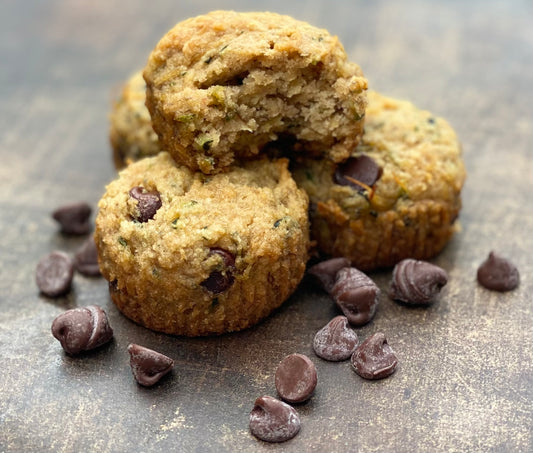 Chocolate Chip Banana Zucchini Muffins